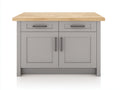 Sideboards mit 2 Türen und 2 Schubladen 110x45x90 cm - grau-braun - moderner Landhaus-Stil