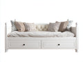 Schlafsofa Holzwerkstoff 210x98x95 cm weiß - mit 2 Schubladen für Wohn- und Gästezimmer