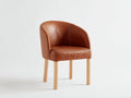 Esszimmerstühle Kunstleder 56x54x80 cm Braun - Modernes Schalensitz Design