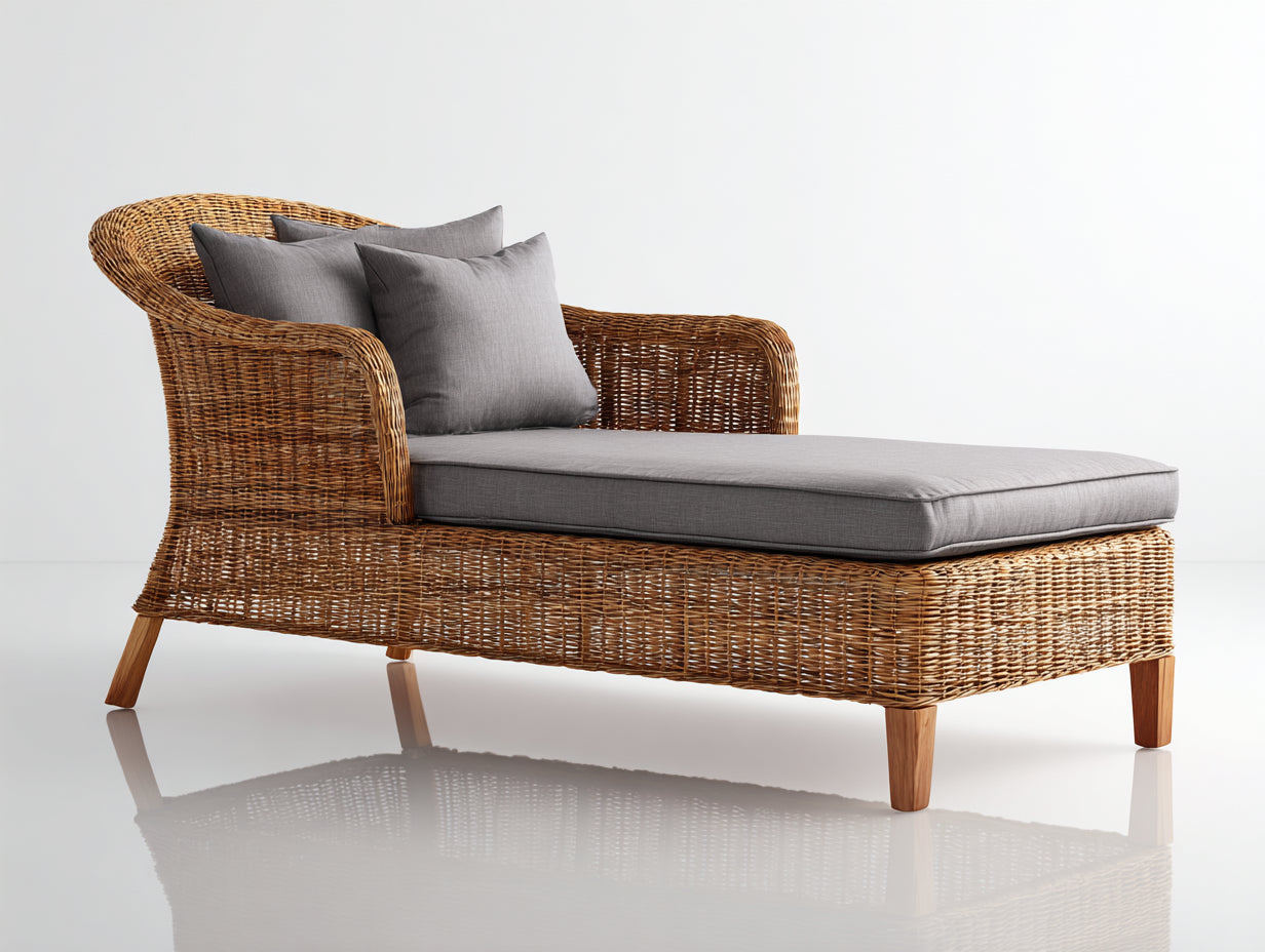 Sonnenliege Polyrattan 190x80x86 cm Braun-Grau - Elegantes Lounge Design