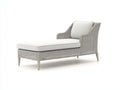 Sonnenliege aus Polyrattan 185x75x78 cm - hellgrau-beige - moderner Outdoor-Stil
