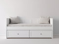 Schlafsofa Holz 205x92x86 cm Weiß - Klassisches Tagesbett Design
