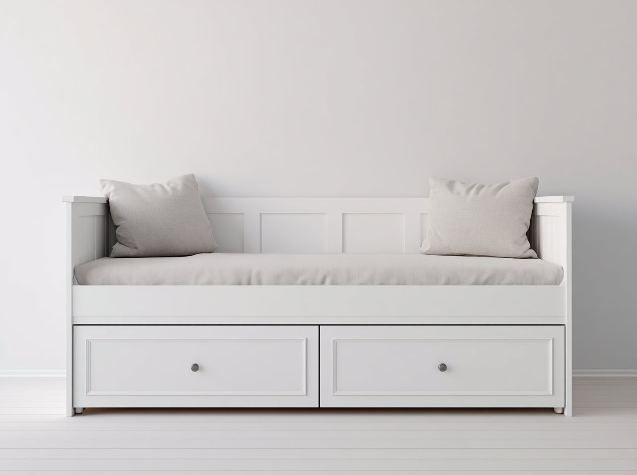 Schlafsofa Holz 205x92x86 cm Weiß - Klassisches Tagesbett Design
