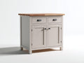 Sideboards mit 2 Türen und 2 Schubladen 110x45x88 cm - beige-braun - moderner Landhaus-Stil