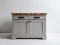 Sideboards Holzoptik 110x45x88 cm - Grau-Naturholz - modernes Design für Esszimmer