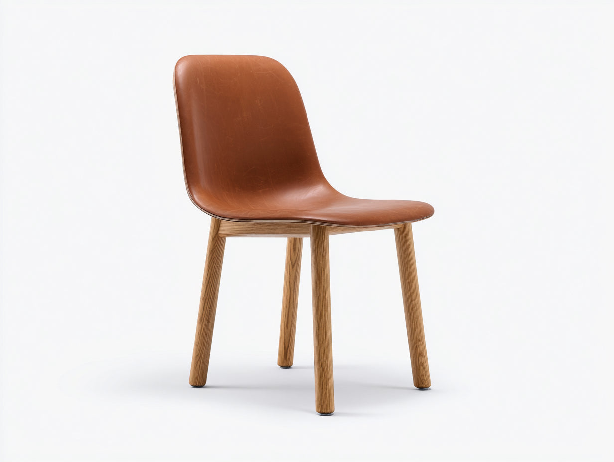Esszimmerstühle Kunstleder 52x55x84 cm Braun - Modernes Minimalistisches Design