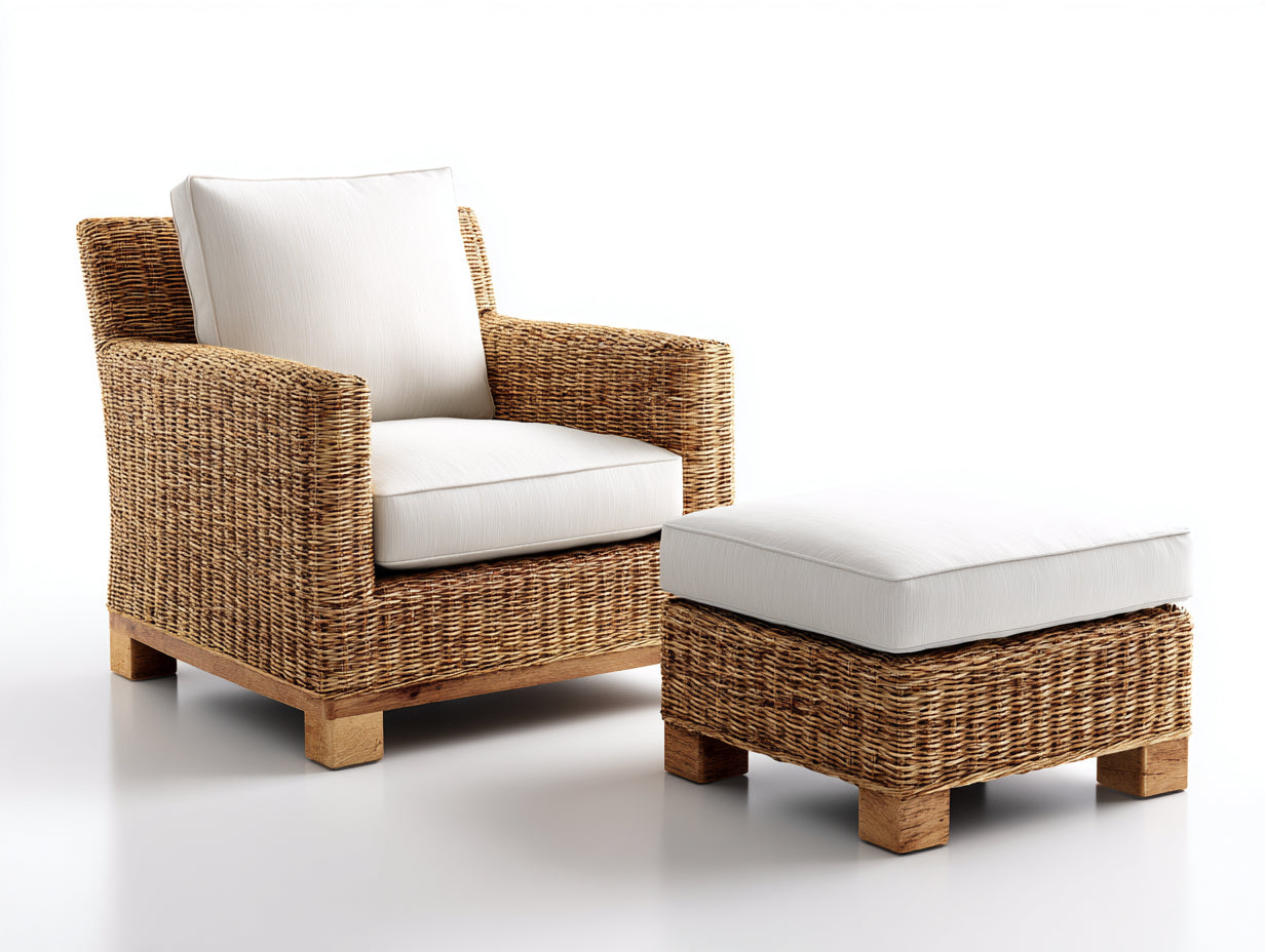 Polyrattan Gartensessel Rattanoptik 82x78x90 cm Braun-Beige - Modernes Lounge Design