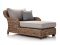 Sonnenliege aus Polyrattan 185x82x82 cm - braun-grau - natürlicher Outdoor-Stil