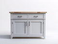 Sideboards Holz 120x45x90 cm Grau-Braun - Klassisches Wohn Design