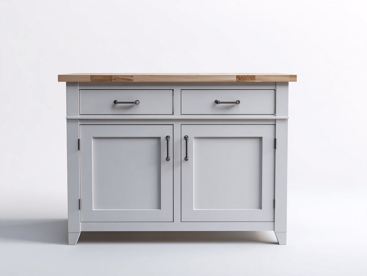 Sideboards Holz 120x45x90 cm Grau-Braun - Klassisches Wohn Design